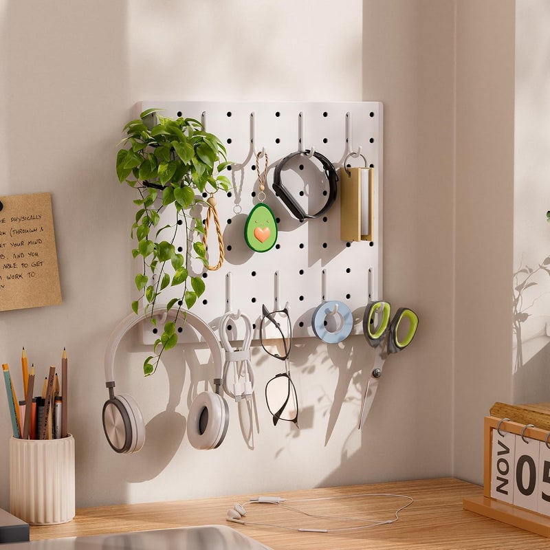 DAIMOT Pegboard Combination Kit - Pegboards and Accessories Modular Hanging for Wall Organizer, Crafts Organization, Ornaments Display, Nursery Storage, Peg Board - Image 2